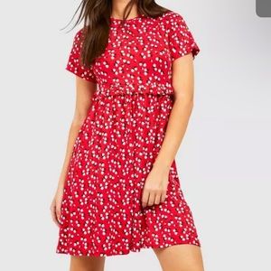 Ditsy floral smock dress